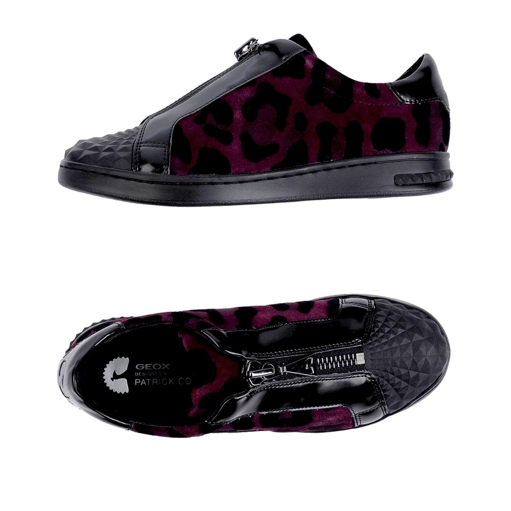 NWT Geox By Patrick Cox unique Slip On sneaks with leopard printLeather/Suede
